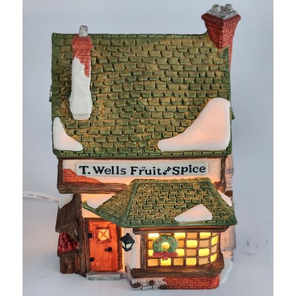 Dept 56 T. Wells Fruit and Spice Heritage Collection Dickens Series VTG 1985 - Picture 9 of 16